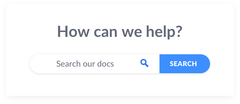 Example search box with a button and a search icon