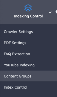 Old dashboard Indexing Control