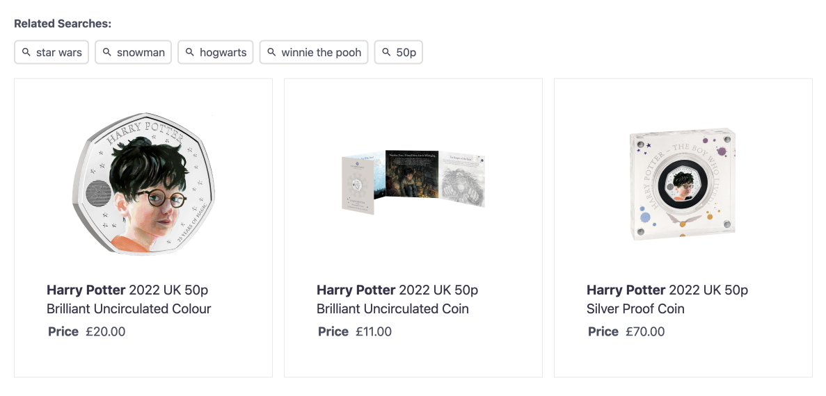 related queries interface