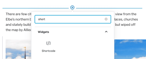 Site Search 360 for WordPress - adding  a shortcode widget