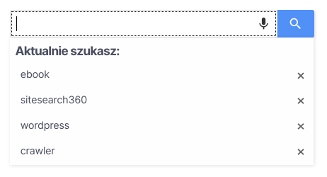 Search history heading in Polish