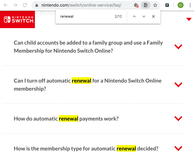 ctrl+f to find the exact keyword match