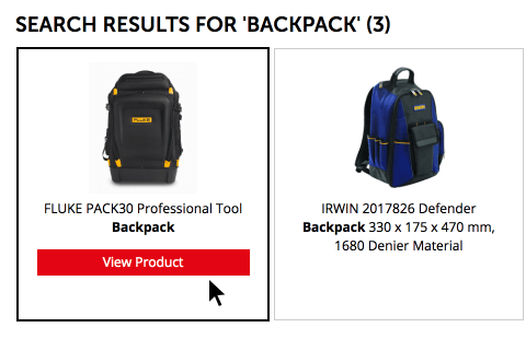 View Product CTA on search results