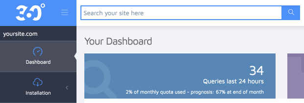 SS360 Dashboard screenshot
