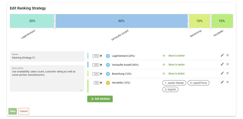 SS360 ranking strategy editor
